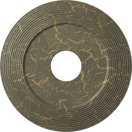 Ekena Millwork Adonis Ceiling Medallion (Canopies up to 10 1/4"), 16 1/8"OD x 3 5/8"ID x 1"P, Witch Hazel Crackle CM16ADWHC
